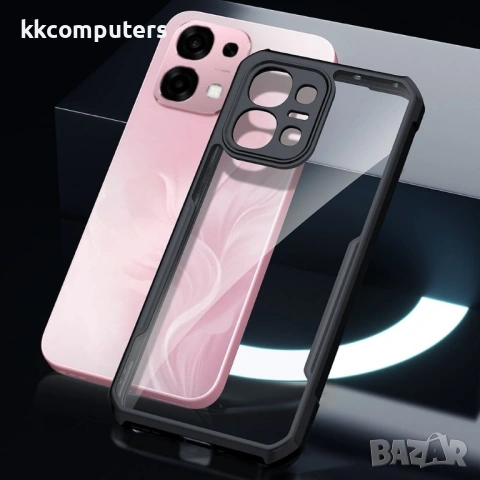 XUNDD Прозрачен Калъф за Oppo A6 Pro 5G / 4G - TPU+Акрил, Airbag, 0.8mm защита, Черен, снимка 7 - Калъфи, кейсове - 54292800