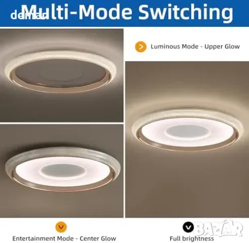 Димируем LED плафон 28 W, 2800 lm, 3000/4500/6500 K, снимка 6 - Лед осветление - 55945904