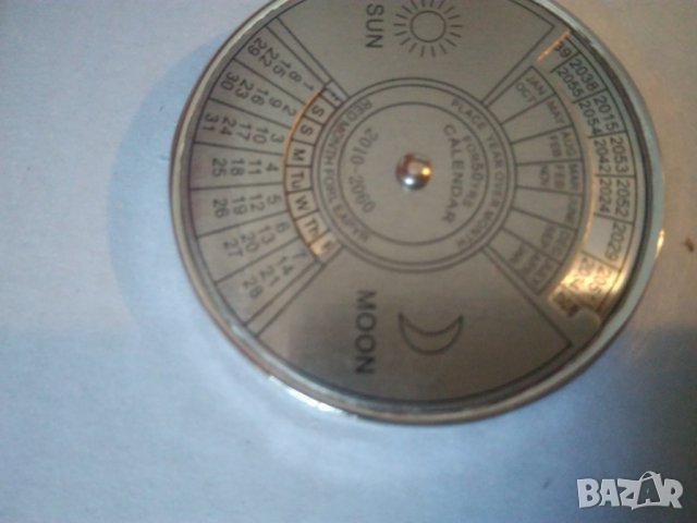 50 годишен календар - Астрологичен ключодържател - сребърен-42мм, снимка 4 - Други - 35044356