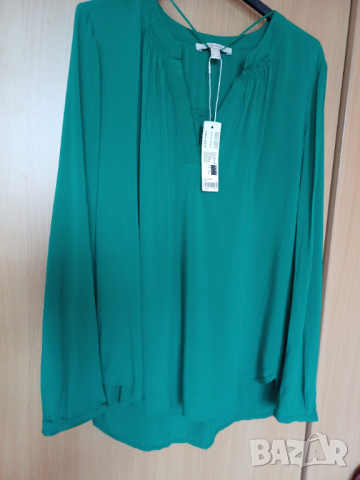 Зелена блуза Esprit 36, снимка 2 - Блузи с дълъг ръкав и пуловери - 44567289
