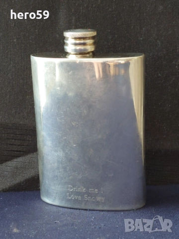 Сребърна бутилка за уиски-MAPPIN&WEBB,Hip Flask Silver, снимка 1