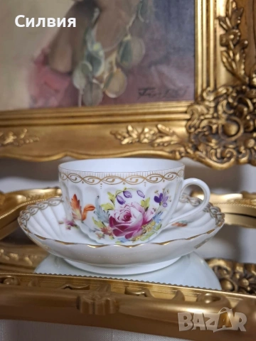 Порцеланова чаша с чинийка 