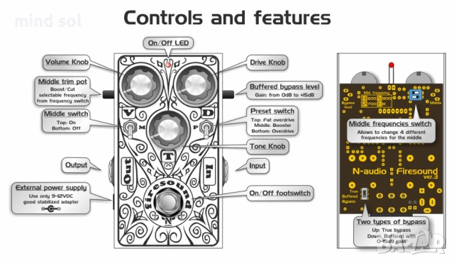 Firesound V3 overdrive - перфектен, снимка 2 - Други - 50660846