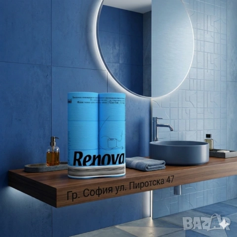 Ренова Синя тоалетна хартия Renova Blue toilet paper, снимка 2 - Други - 53968732