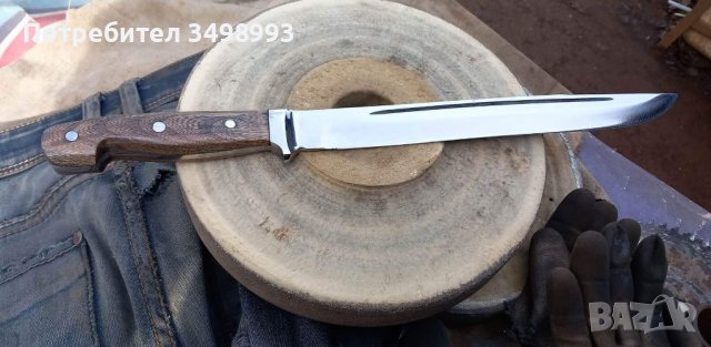 Ръчно ковани ножове стомана 65г и нож за мушкане 67 фи стомана, снимка 3 - Други - 39600890