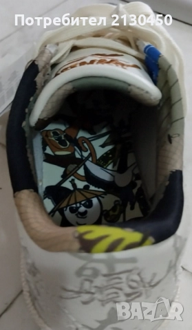Детски кецове от естествена кожа Reebok x Kung Fu Panda Club C 85, снимка 5 - Детски обувки - 51491629
