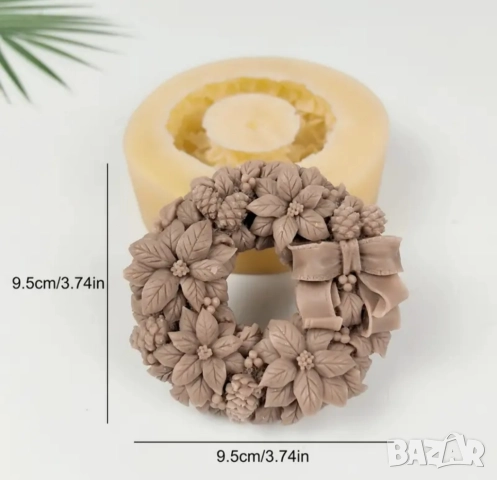 Молд коледен венец , снимка 4 - Форми - 52072493