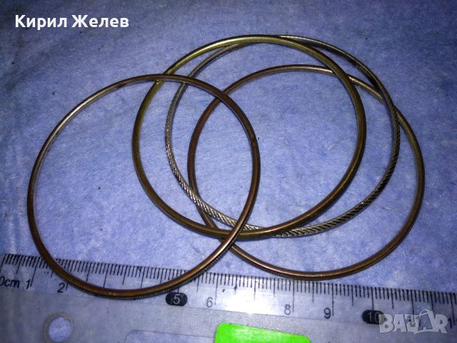 КОМПЛЕКТ БРОНЗИРАНИ и ПОСРЕБРЕНА СТОМАНЕНИ ОРНАМЕНТИРАНИ ВИНТИДЖ АРТ ГРИВНИ 37959, снимка 5 - Гривни - 40856307