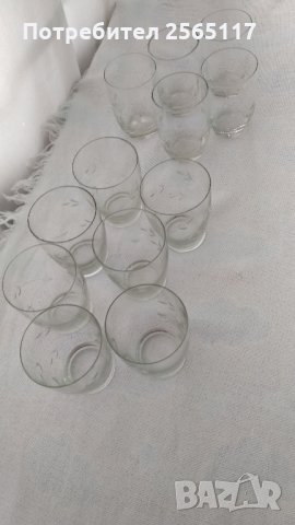 Ръчно гравирани стъклени чàши за ракия, снимка 1 - Чаши - 31713814