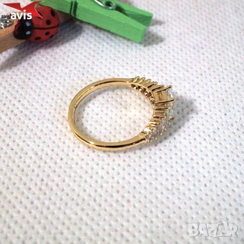 Пръстен с 14К златно покритие 224893, снимка 3 - Пръстени - 54324828