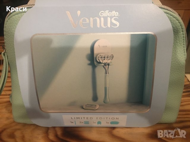 GILLETTE VENUS EXTRA SMOOTH SENSITIVE Система за бръснене с 2 ножчета + поставка + несесер, снимка 1