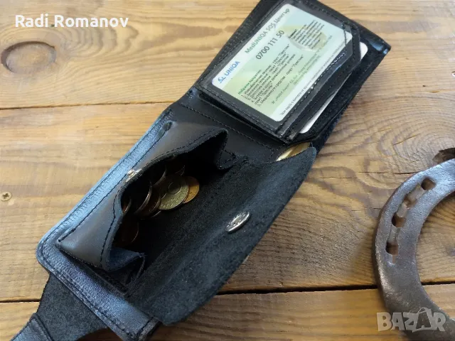 Ръчно изработен кожен портфейл , снимка 6 - Портфейли, портмонета - 48262123