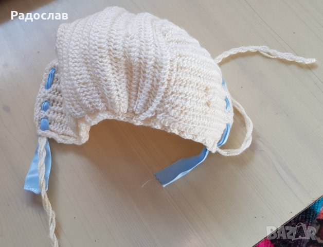 Бебешка двойна вълнена шапка , снимка 1