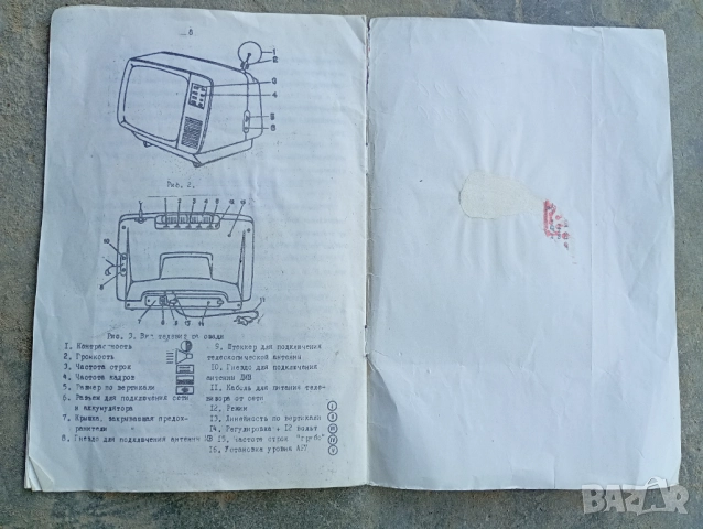 стар телевизор юность 3бр, снимка 6 - Телевизори - 51652081
