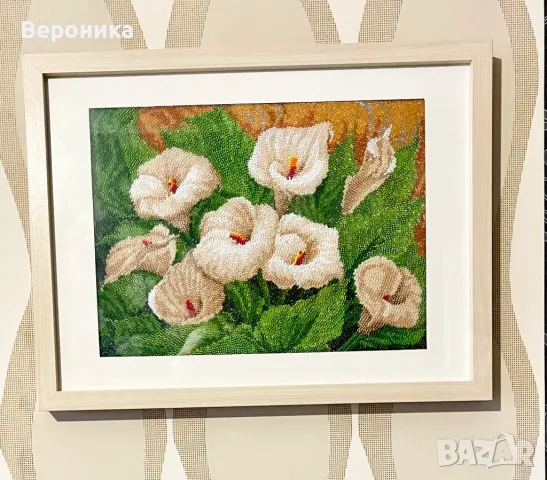 изцяло ушит гоблен с чешки мъниста "Очарованието на красотата"