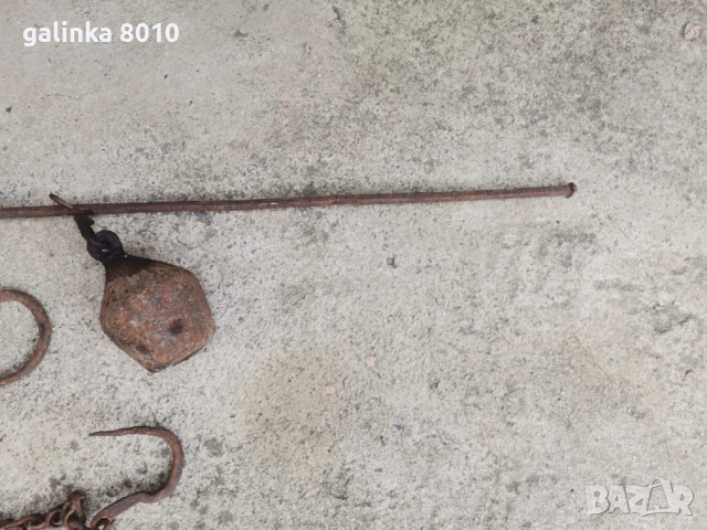 Старо ковано кантарче, снимка 5 - Антикварни и старинни предмети - 54233947