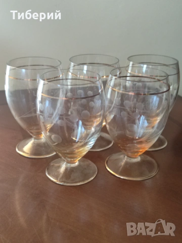Стъклени чаши за ракия/ретро