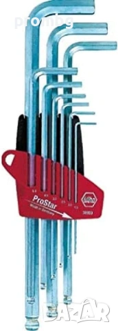 Wiha ключове, шестограми, лимбуси, сферичен край, 1,5-10 мм, Германия, снимка 8 - Ключове - 37748406