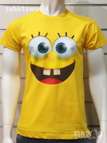 Нова мъжка тениска с дигитален печат Спондж боб , снимка 7 - Тениски - 35623443
