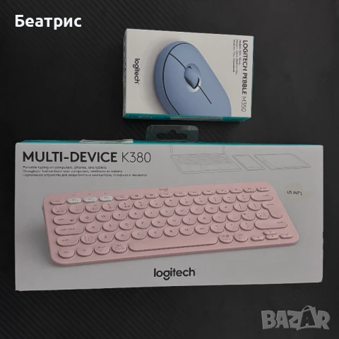 Безжичен комплект Logitech – клавиатура K380 + мишка Pebble M350