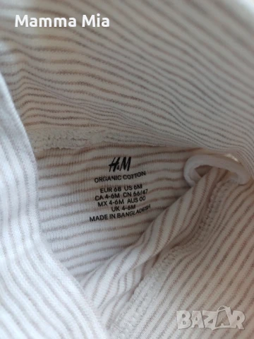 Лот орг памук 0-9м HM бодита,ританки,пижамки, снимка 15 - Бодита за бебе - 51057014