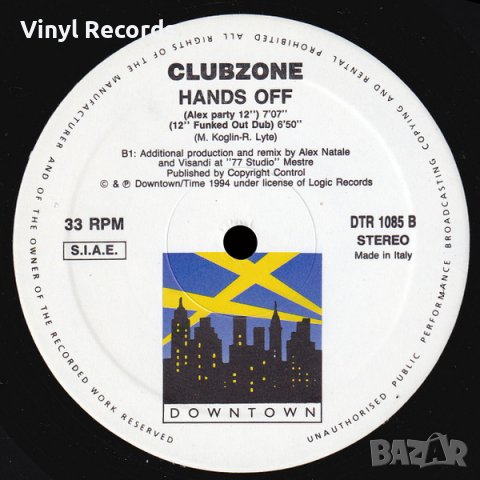 Clubzone – Hands Off ,Vinyl 12", снимка 2 - Грамофонни плочи - 38221217