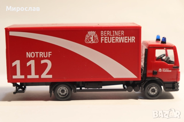 WIKING 1:87 H0 MAN ПОЖАРНА КАМИОН МОДЕЛ КОЛИЧКА, снимка 4 - Колекции - 52931343