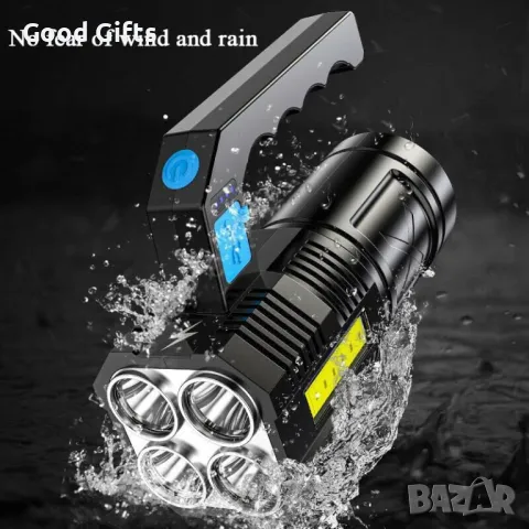 Акумоларторен LED фенер, 2W LED + 3W CОВ студено бяло (6000K), снимка 5 - Други - 50209305