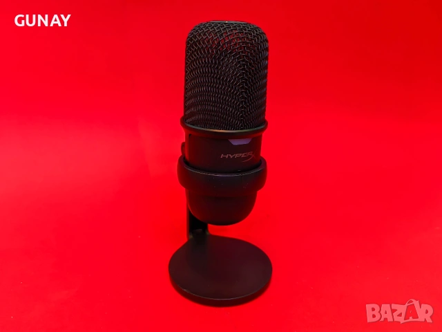 HyperX SoloCast USB Микрофон за Гейминг, Стрийм, Подкаст, PC, PS4, PS5 Като нов, снимка 2 - Микрофони - 54056059