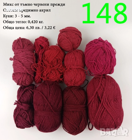 Евтини прежди в малки количества - нови и остатъци, снимка 12 - Други - 52042357