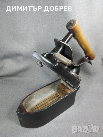 СТАРА РЕТРО ЧУГУНЕНА ЮТИЯ НА ЖАР С КОМИН И КЛАПА, снимка 6 - Антикварни и старинни предмети - 54158730