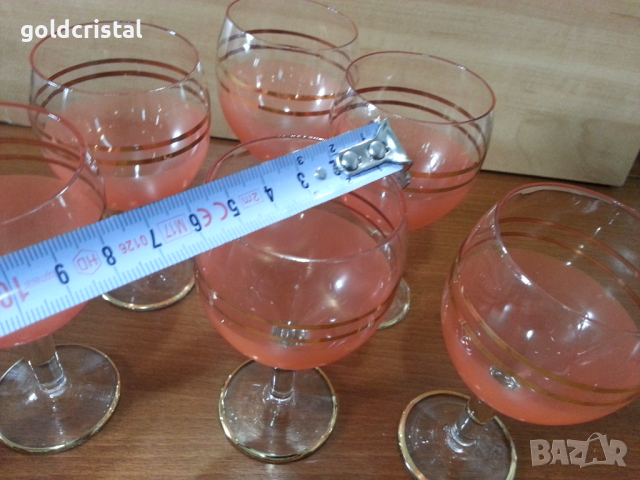 Ретро стъклени чаши , снимка 5 - Антикварни и старинни предмети - 44927768