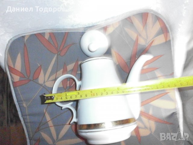 Стар Български Порцеланов Чайник, Кана с  Позлата , с Налична маркировка, снимка 9 - Сервизи - 38987931