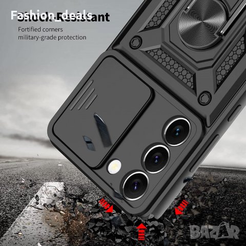 Нов черен калъф кейс гръб за телефон Samsung S23 Защита Самсунг с Пръстен Стойка, снимка 6 - Калъфи, кейсове - 39835482