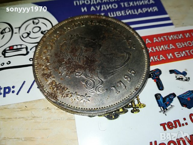 долар 1795, снимка 9 - Нумизматика и бонистика - 29099993