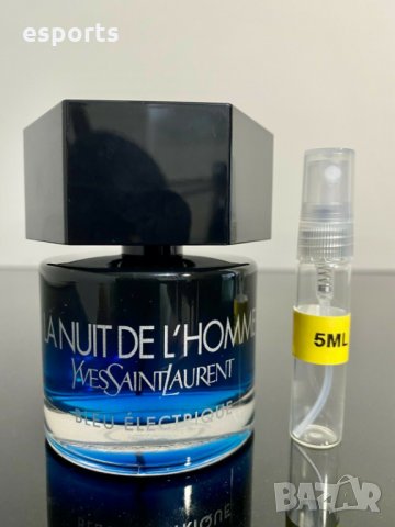 Отливки от La Nuit De L'Homme Bleu Electrique YSL Yves Saint Laurent 2ml 5ml 10ml, снимка 4 - Мъжки парфюми - 34560286