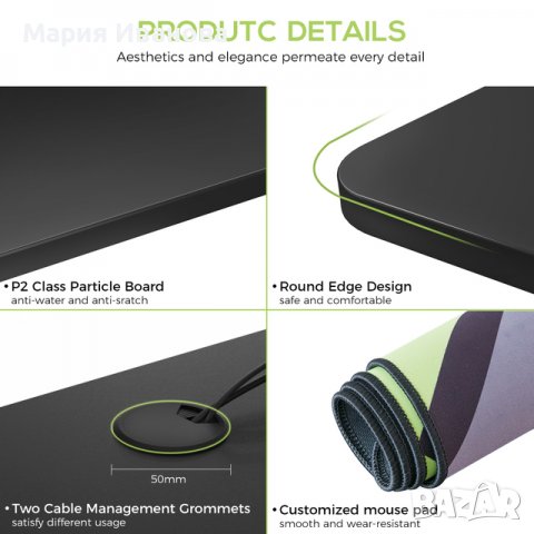 Геймърско бюро с аксесоари  ERK-I0D-47B, снимка 3 - Бюра - 35095545