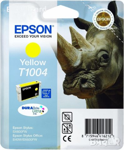 Epson Ink Cartridge Yellow DURABRITE C13T10044020 мастило жълто