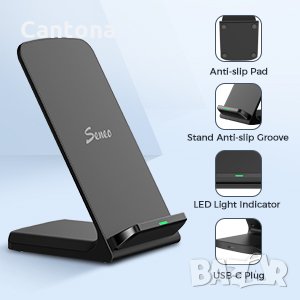 Зарядно устройство Seneo, 15W, Безжично, QC 2.0 / 3.0 , снимка 3 - Безжични зарядни - 33716397