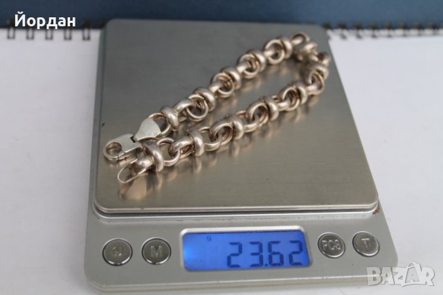 Сребърна гривна, снимка 7 - Гривни - 38948656