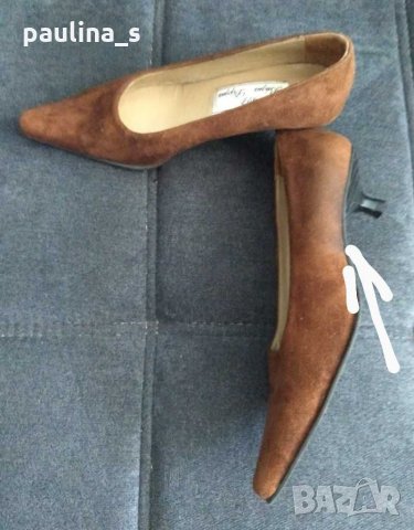 Италиански обувки от еко велур , снимка 11 - Дамски елегантни обувки - 29917235