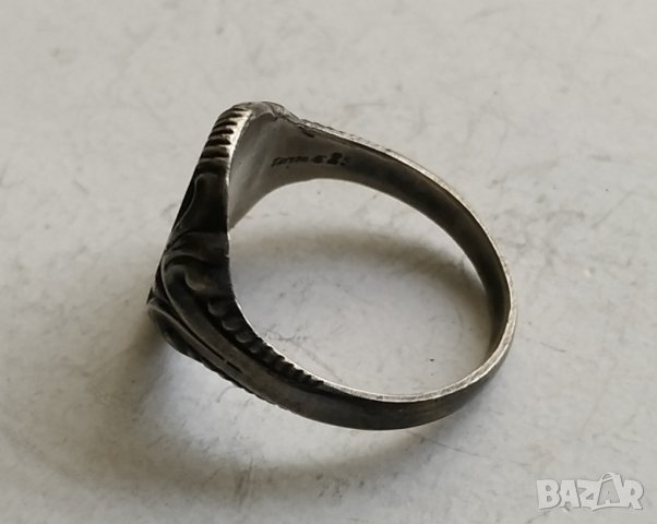 Сребърен пръстен с ниело, снимка 10 - Пръстени - 30068427