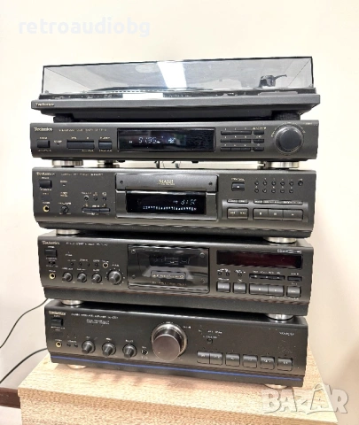 🔊Ретро аудио система - сет TECHNICS - усилвател, сд плеър, триглав дек и тунер🔊, снимка 4 - Аудиосистеми - 53054638