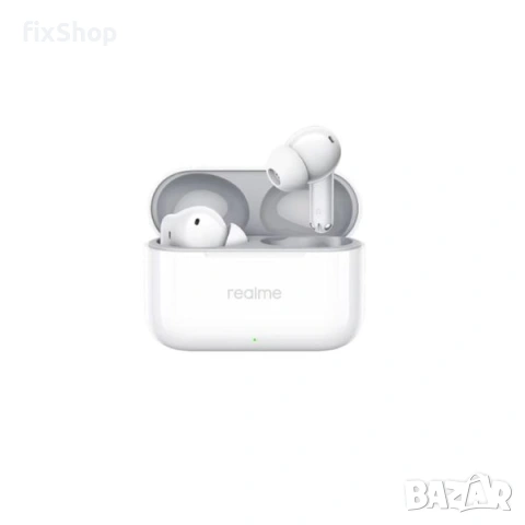 Realme Buds T200 – Безжични слушалки, Бели, AI Noise Cancel, Оригинал