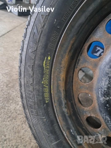 Гума Bridgestone с Джанта за Опел Мерива , снимка 7 - Гуми и джанти - 52648648