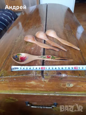 Стари Руски дървени лъжици #5, снимка 5 - Други ценни предмети - 49729837