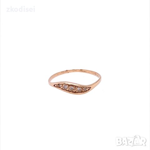 Златен дамски пръстен 0,79гр. размер:53 14кр. проба:585 модел:20120-1
