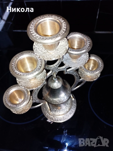 Свещник с камбана от месинг, снимка 3 - Други - 29102038