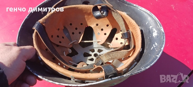  	немска алуминиева пожарникарска каска М42 фосфоресираща, снимка 2 - Антикварни и старинни предмети - 52158121