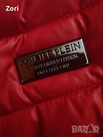 ОРИГИНАЛНО червено яке с подвижна качулка с естествен косъм, снимка 5 - Якета - 42743771